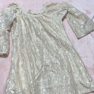 Short lace dress long sleeve size large